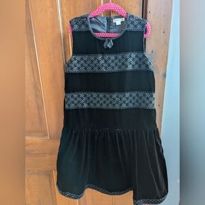 LIKE NEW Velvet Drop Waist Tiered Holiday Dress 8